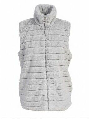 KATYDID | SUPER SOFT FAUX FUR MOCK NECK VEST
